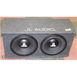 JL  AUDIO SUBS WITH BOX AND PHOENIX GOLD AMP