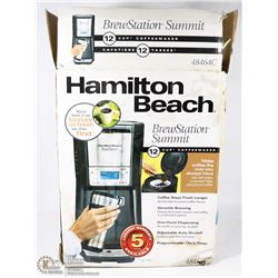 HAMILTON BEACH 12 CUP BREWSTATION, NEW BOX IS