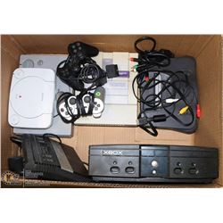 BOX OF ESTATE VIDEO GAME SYSTEMS - INCL SUPER