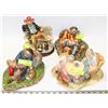 Image 1 : LOT OF 4 ESTATE DRUNKEN MAN ORNAMENTS