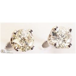 7) 14K YELLOW GOLD DIAMOND EARRINGS