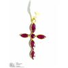 Image 1 : 14) 18K YELLOW GOLD NATURAL RUBY PENDANT