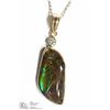 Image 1 : 17) 10K YELLOW GOLD AMMOLITE DIAMOND NECKLACE
