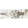 Image 1 : 18) 14K WHITE GOLD DIAMOND RING