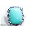 Image 1 : 20) STERLING SILVER NATURAL TOPAZ RING