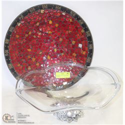 FLAT WITH LARGE FLORAL BOWL AND MORE