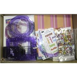 LARGE FLAT W/NEW SCRAPBOOKING SUPPLIES -