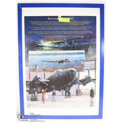 FRAMED PRINT WWII AIRPLANE.