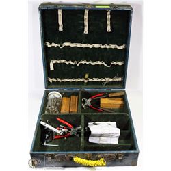 VINTAGE TOOLBOX WITH TOOLS.