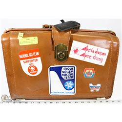 MR. LOEBER SKI CLUB VINTAGE BRIEFCASE WITH STICKER