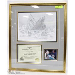 FRAMED LIMITED ARTIST PROOF #43/50 "TITANTIC THE