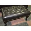 Image 1 : DARK BROWN TUFTED LEATHERETTE BENCH/OTTOMAN