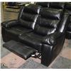 Image 2 : BLACK LEATHERETTE RECLINING 83" SOFA
