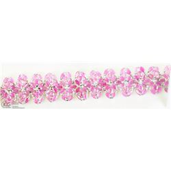 26) STERLING SILVER RUBY BRACELET
