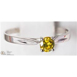 27) 10K WHITE GOLD ROUND CUT DIAMOND RING