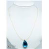 Image 1 : 30) 14K YELLOW GOLD NATURAL TOPAZ PENDANT