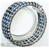 Image 1 : 35) STERLING SILVER SAPPHIRE BANGLE BRACELET