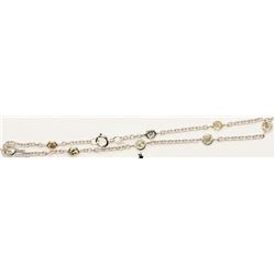 36) 10K WHITE GOLD DIAMOND BRACELET