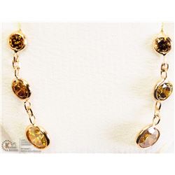 37) 14K YELLOW GOLD DIAMOND EARRINGS