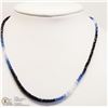 Image 1 : 40) 18K WHITE GOLD CLASP NATURAL SAPPHIRE NECKLACE