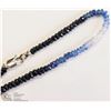 Image 3 : 40) 18K WHITE GOLD CLASP NATURAL SAPPHIRE NECKLACE
