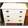 Image 1 : WHITE 3 DRAWER DRESSER 32"X18"X32"H