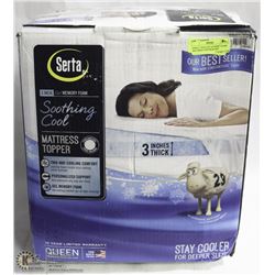 SERTA 3 INCH GEL MEMORY FOAM MATTRESS TOPPER,QUEEN