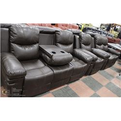 NEW NORWICH BROWN 76" RECLINING SOFA WITH