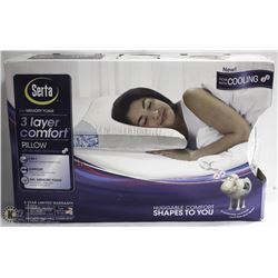 SERTA GEL MEMORY FOAM,3 LAYER PILLOW,WASHABLE