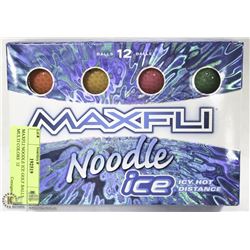 MAXFLI NOODLE ICE GOLF BALLS  MULTI COLORS  12
