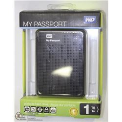 MY PASSPORT 1 TB PORTABLE HARD DRIVE  NEW