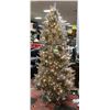 Image 1 : NEW 8' SILVER TINSEL CHRISTMAS TREE WITH REMOTE