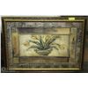 Image 1 : LARGE WOOD DECORATIVE FRAMED FLOWER