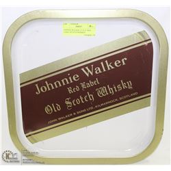 JOHNNIE WALKER 13" X 13" RED LABEL SCOTCH WHISKEY