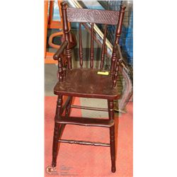 ANTIQUE HIGH CHAIR. HOME