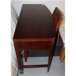 WOOD OFFFICE DESK WITH CHAIR
