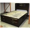 Image 1 : QUEEN SIZE CAPTAIN BED WITH 8 DRAWERS, HEADBOARD