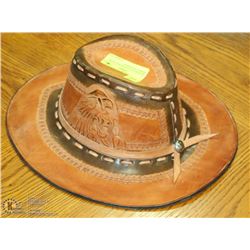 HANDMADE LEATHER HAT FROM MEXICO. ON CHOICE