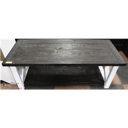 CUSTOM WESTOAK SOLID WOOD COFFEE TABLE BROWN