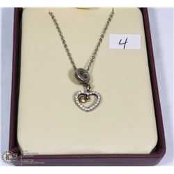 HEART WITHIN A HEART PENDANT AND NECKLACE