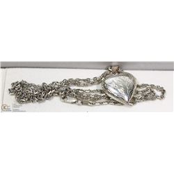 DESIGNED HEART LOCKET AND NECKLACE