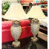 Image 1 : PAIR OF ORNATE SHOWHOME TABLE LAMPS WITH GOLD LEAF