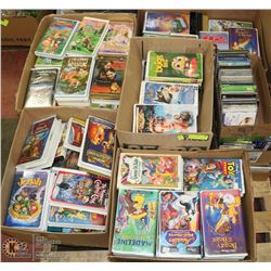 PALLET OF MOSTLY DISNEY  VHS MOVIES AND CD'S