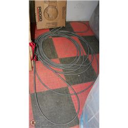 2 NEW RIDGID INDUSTRIAL SNAKES INCL 6' AND 50'.