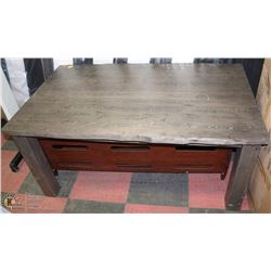 RUSTIC WOOD KITCHEN TABLE SMALL STAIN ON TOP