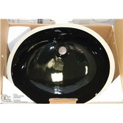 NEW BLACK CERAMIC UNDERMOUNT SINK