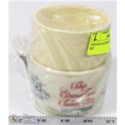 VINTAGE OLD SPICE SHAVING CUP SET.