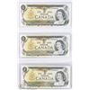 Image 1 : SET OF 3 - 1973 CANADIAN DOLLAR BILLS.