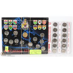 1999 MILLENIUM QUARTER SET & CANADA 125 PROVINCIAL
