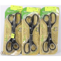 3 PKS OF 3 NEW SCISSORS